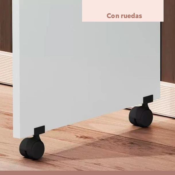 Mesa De Comedor Plegable Extendible Blanca 140x60cm Calidad