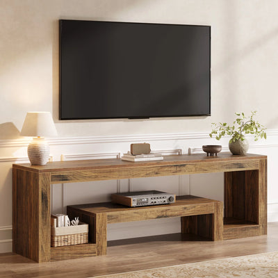 Preventa - Mueble Rack TV Premium Diseño Vintage Tipo Madera 63 Pulgadas - Spacemarket