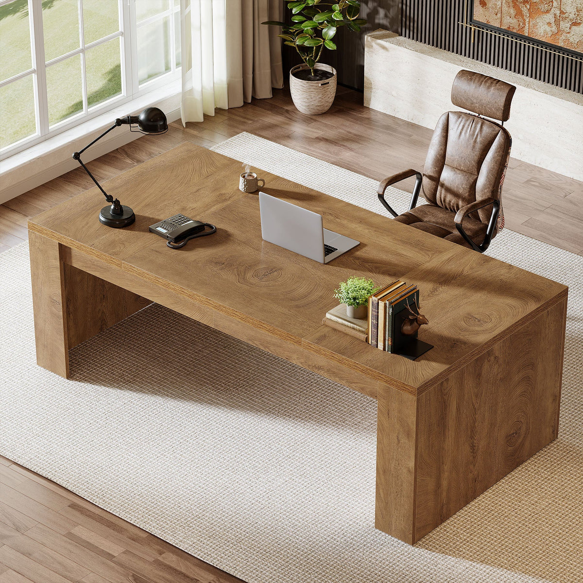 Preventa- Escritorio Ejecutivo 180 CM Estilo Rustico Premium