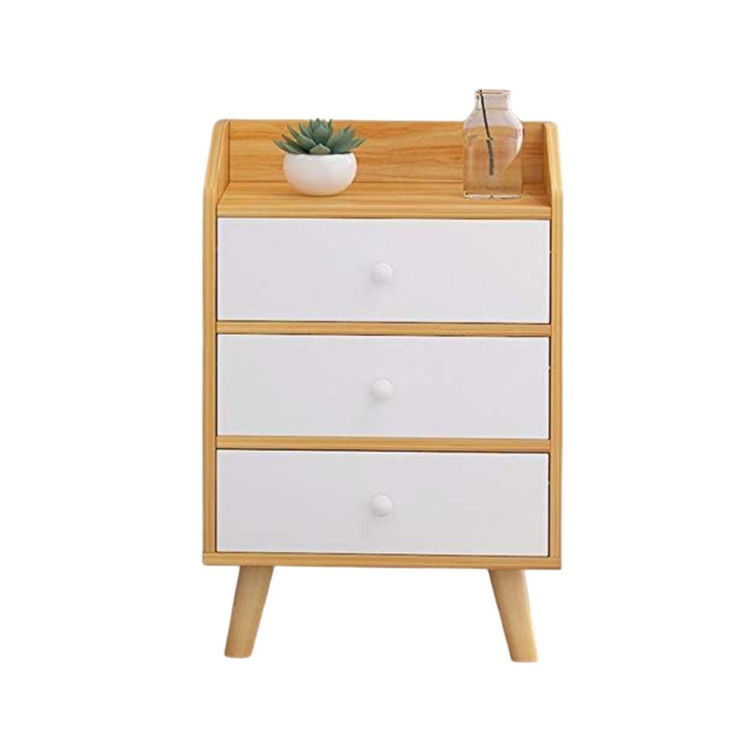 Velador Café 3 Cajones Mdf - Spacemarket