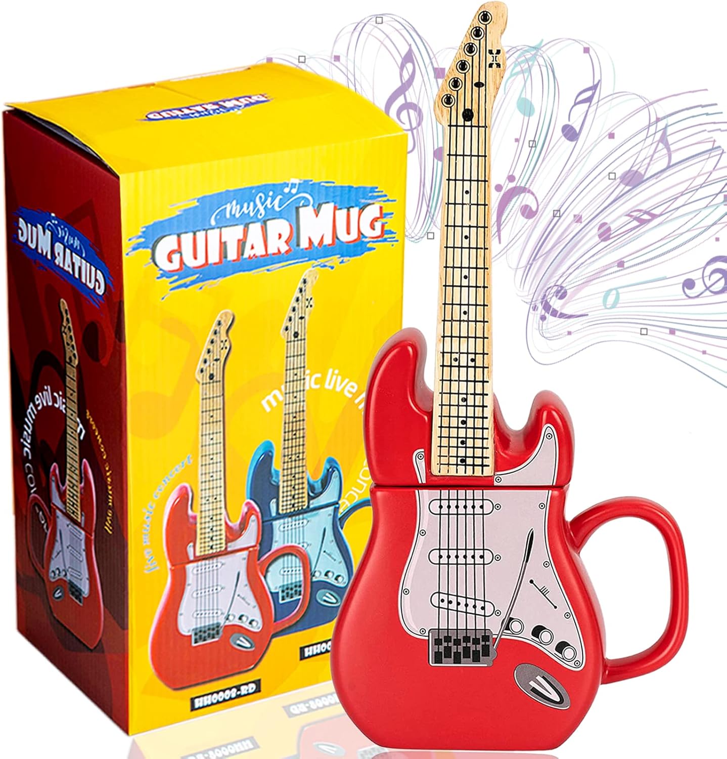 Taza Guitarra Electrica 3d Musica 450 Ml