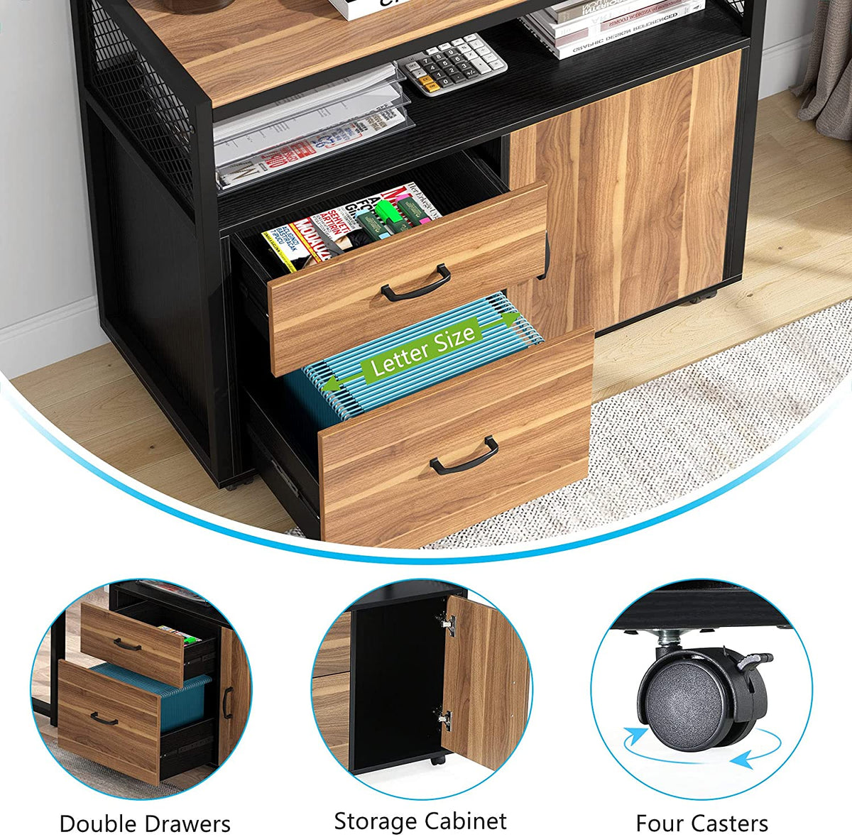 Preventa - Escritorio Ejecutivo En L 140 Cm Modular Cajonera Reversible