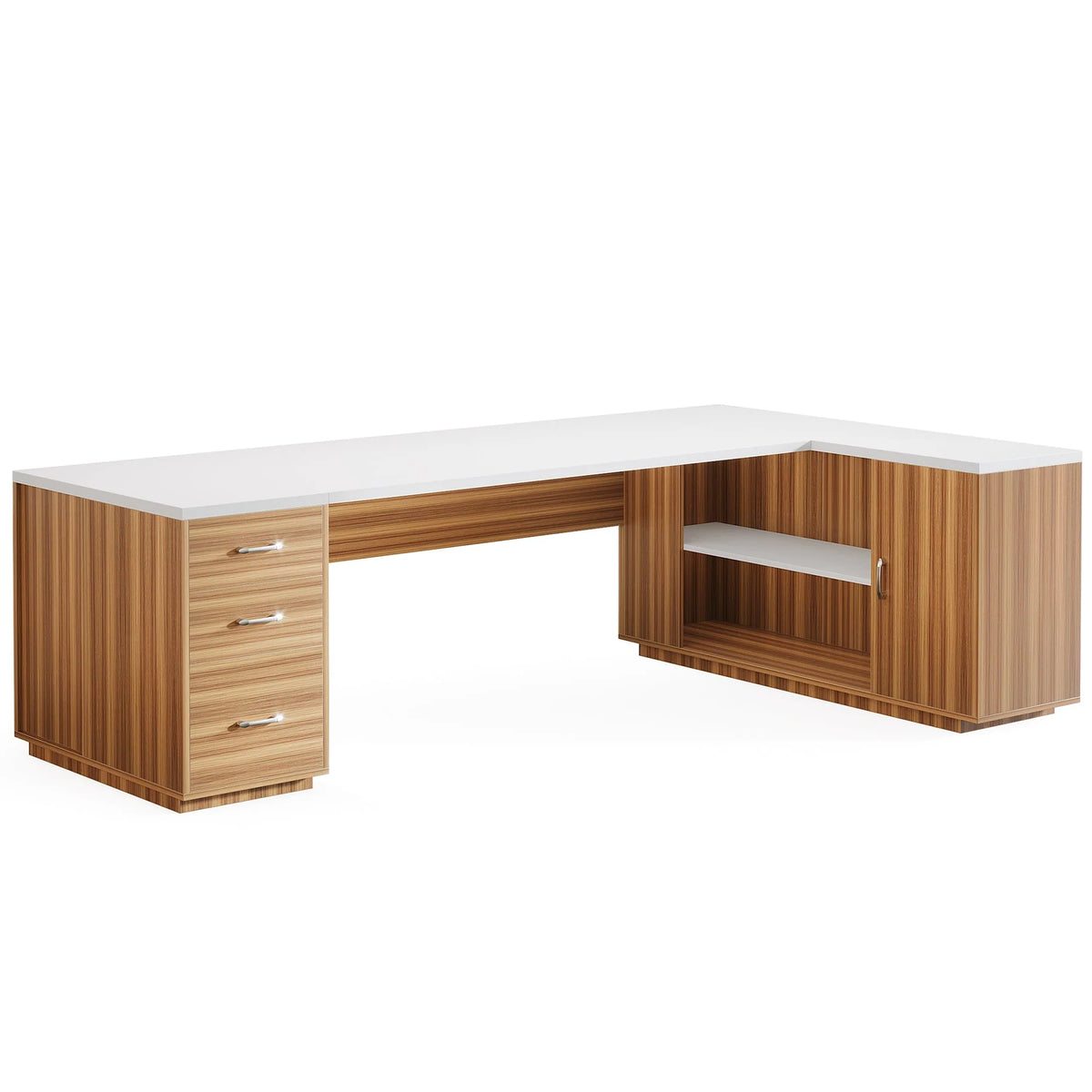 Preventa - Escritorio Ejecutivo Premium En L 218 CM Con Cajoneras - Spacemarket