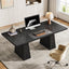 Preventa - Escritorio Ejecutivo Negro Elegante Lujo Patas De Madera - Spacemarket