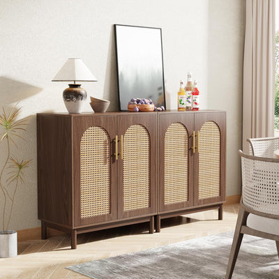 Preventa - Set De 2 Gabinetes Buffet Ratan Natural Premium - Spacemarket
