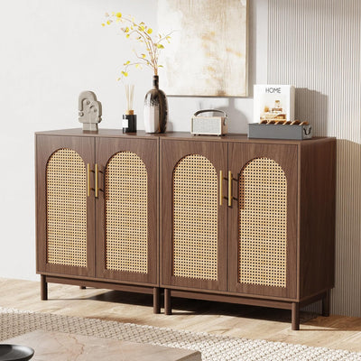 Preventa - Set De 2 Gabinetes Buffet Ratan Natural Premium - Spacemarket