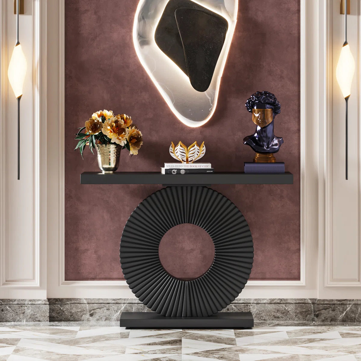 PREVENTA - Arrimo Premium Forma Geometrica Circular Negro - Spacemarket