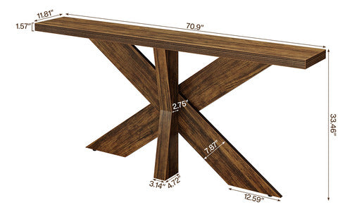 Mueble Arrimo Recibidor Tipo Madera 180 Cm Premium Forma X