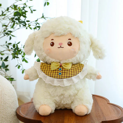 Peluche Oveja Felpa Kawaii Con Babero 30 Cm