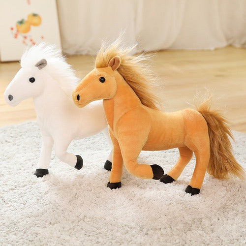 Peluche Caballo Galopante Piernas Flexibles Con Sonido 40 Cm