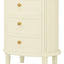Velador Madera Blanco De Lujo Clásico 3 Cajones