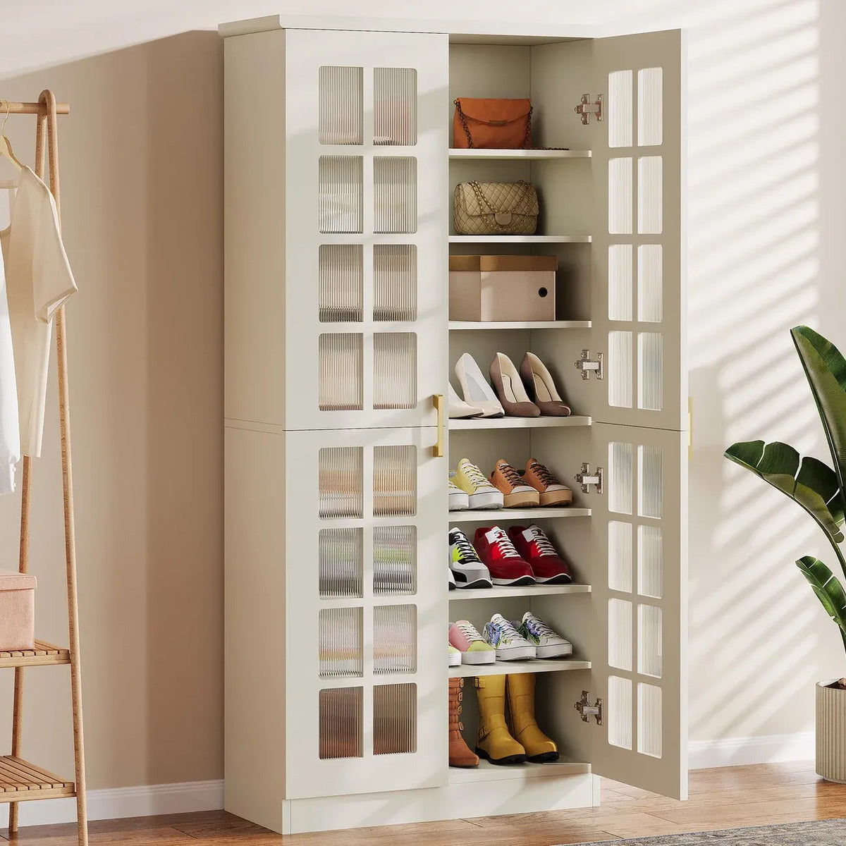 Mueble Zapatero Premium 8 Niveles Ajustables 32 Pares Zapatos - Spacemarket