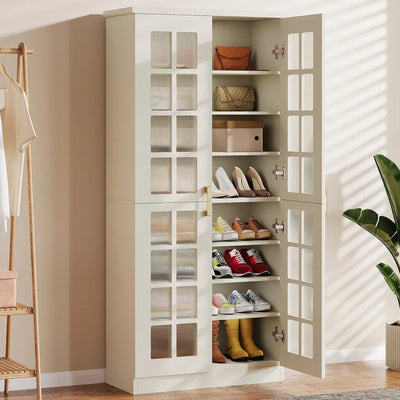 Mueble Zapatero Premium 8 Niveles Ajustables 32 Pares Zapatos - Spacemarket
