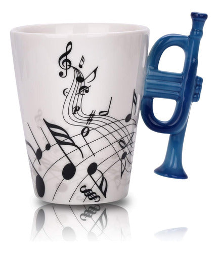 Taza Con Forma De Trompeta Musica 350 Ml