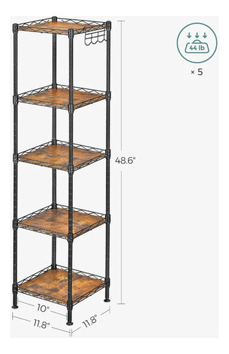 Estante Organizador Baño 5 Niveles Ajustables