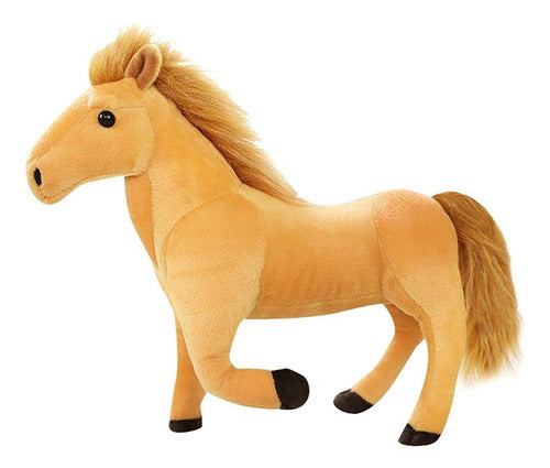 Peluche Caballo Galopante Piernas Flexibles Con Sonido 40 Cm