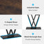 Arrimo Estilo Industrial Cafe Lujo Base Metálica Negra En V - Spacemarket