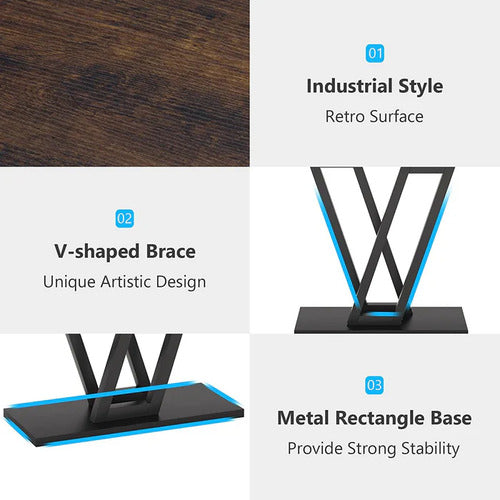 Arrimo Estilo Industrial Cafe Lujo Base Metálica Negra En V - Spacemarket