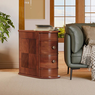 Velador Mesa Auxiliar 2 Cajones Elegante Clásico Premium