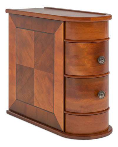 Velador Mesa Auxiliar 2 Cajones Elegante Clásico Premium - Spacemarket