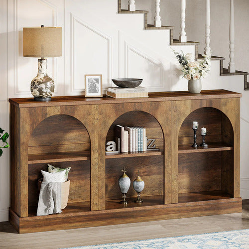 Mueble Arrimo Recibidor Rústico Premium 6 Compartimientos - Spacemarket