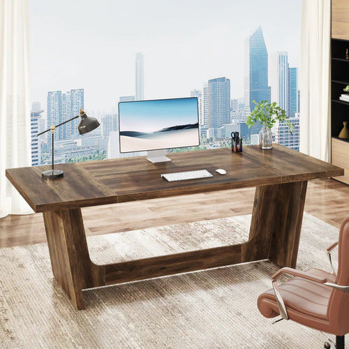 Escritorio Ejecutivo Acabado Tipo Madera Premium 180 Cm