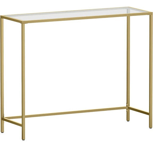 Mueble Recibidor Arrimo De Vidrio Dorado