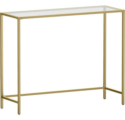 Mueble Recibidor Arrimo De Vidrio Dorado