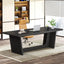 Escritorio Ejecutivo Acabado Tipo Madera Premium 180 Cm Negro - Spacemarket