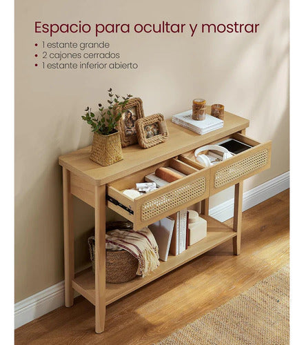 Mueble Recibidor Arrimo Estilo Ratan Melleto