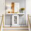 Mueble Arrimo Recibidor Blanco Lujoso Estilo Mármol - Spacemarket
