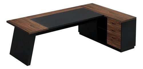 Escritorio Ejecutivo En L Lujo Premium 200 Cm - Spacemarket