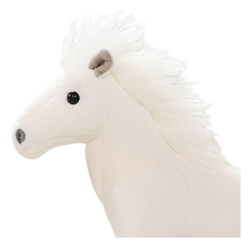 Peluche Caballo Galopante Piernas Flexibles Con Sonido 40 Cm