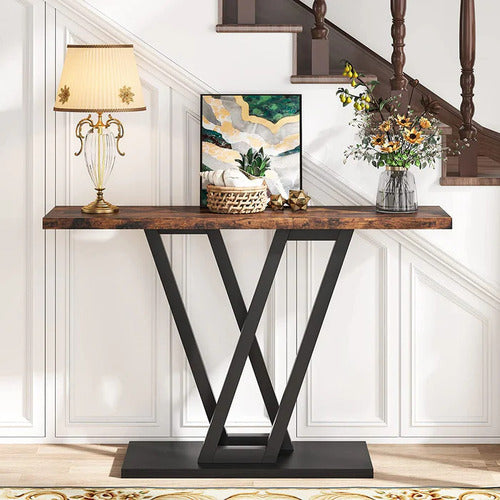 Arrimo Estilo Industrial Cafe Lujo Base Metálica Negra En V - Spacemarket