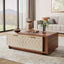 Mesa De Centro Extensible Bicolor 2 Cajones Premium