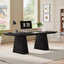 Escritorio Ejecutivo Negro Elegante Lujo Patas De Madera - Spacemarket
