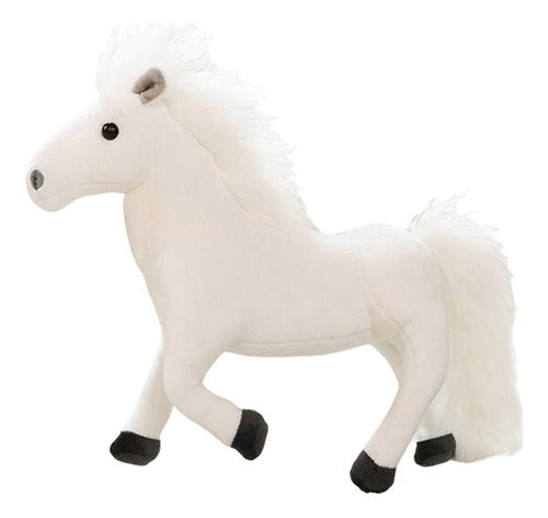 Peluche Caballo Galopante Piernas Flexibles Con Sonido 40 Cm