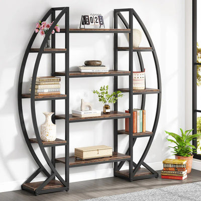 Mueble Estante Estilo Industrial Forma Ovalada Premium