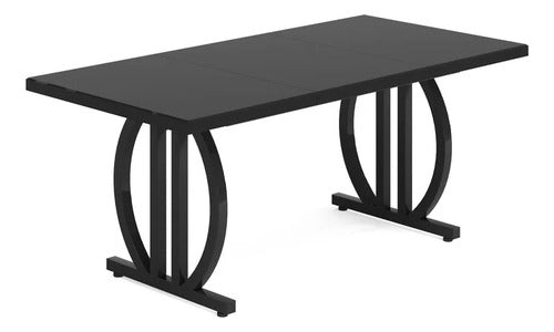 Mesa Comedor Cocina Negro Lujo Premium 160 Cm