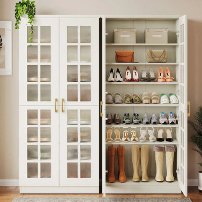 Mueble Zapatero Premium 8 Niveles Ajustables 32 Pares Zapatos - Spacemarket