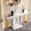Mueble Arrimo Recibidor Blanco Lujoso Estilo Mármol - Spacemarket