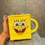 Tazón Taza Mug Bob Esponja 3d Con Tapa Y Bombilla