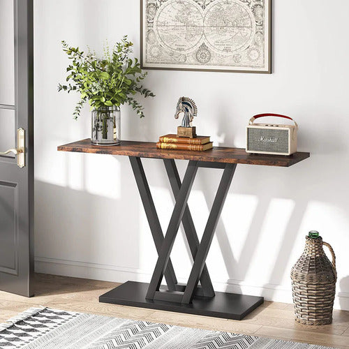 Arrimo Estilo Industrial Cafe Lujo Base Metálica Negra En V - Spacemarket