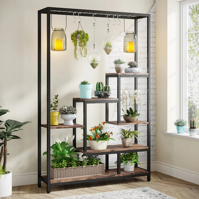 Mueble Estante Industrial Para Plantas De 180 Cm 6 Ganchos