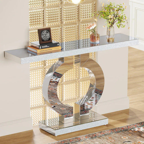 Mueble Arrimo Espejo Con Forma De 0 Lujoso Moderno