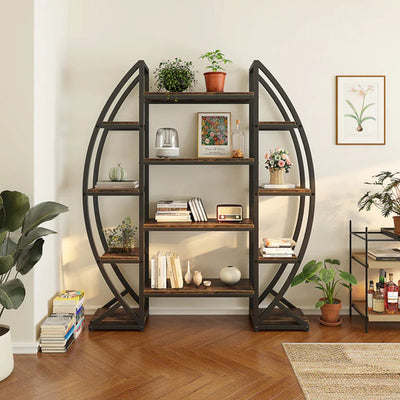 Mueble Estante Estilo Industrial Forma Ovalada Premium