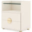 Velador Blanco Con Vidrio 2 Cajones Elegante Premium - Spacemarket