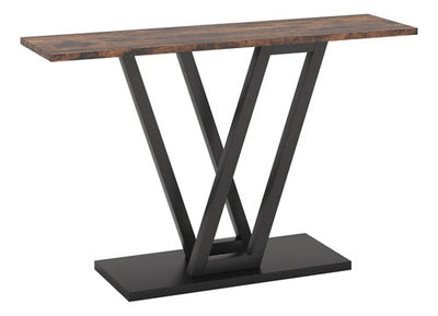 Arrimo Estilo Industrial Cafe Lujo Base Metálica Negra En V