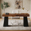 Escritorio Ejecutivo Bicolor Base Pedestal Premium 140 Cm Marrón - Spacemarket