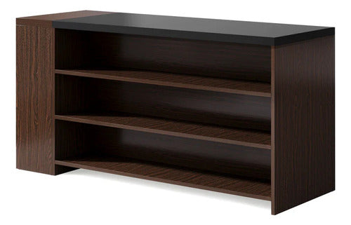 Mesa Isla Bar Cocina 140 Cm 5 Estantes Premium